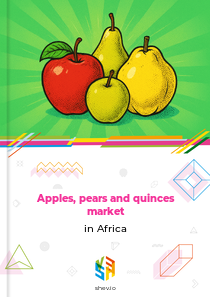 Apples, pears and quinces market in Africa