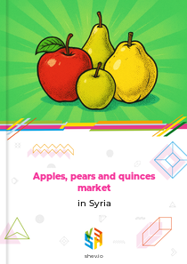 Apples, pears and quinces market in Syria