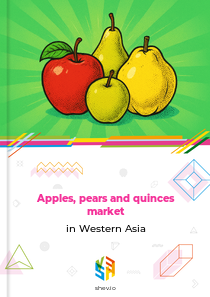 Apples, pears and quinces market in Western Asia