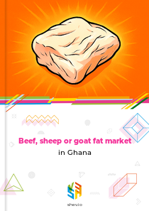 Beef, sheep or goat fat market in Ghana