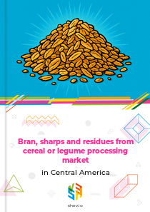 Bran, sharps and residues from cereal or legume processing market in Central America