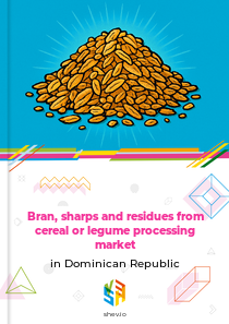 Bran, sharps and residues from cereal or legume processing market in Dominican Republic