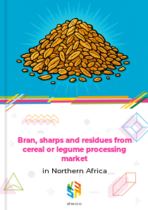 Bran, sharps and residues from cereal or legume processing market in Northern Africa