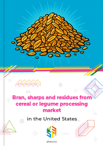 Bran, sharps and residues from cereal or legume processing market in the United States