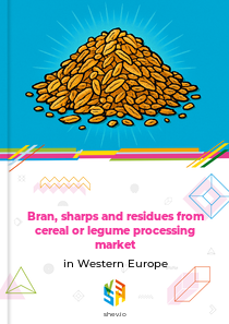 Bran, sharps and residues from cereal or legume processing market in Western Europe
