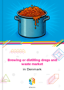 Brewing or distilling dregs and waste market in Denmark