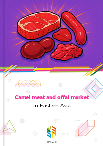 Camel meat and offal market in Eastern Asia