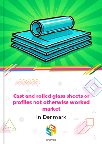 Cast and rolled glass sheets or profiles not otherwise worked market in Denmark