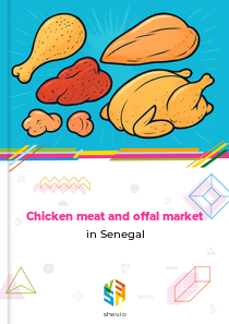 Chicken meat and offal market in Senegal
