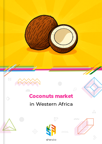 Coconuts market in Western Africa