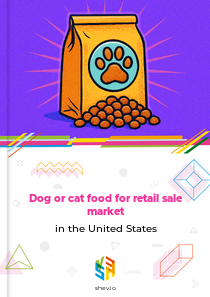 Dog or cat food for retail sale market in the United States