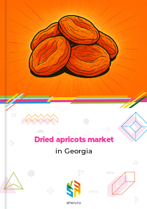 Dried apricots market in Georgia