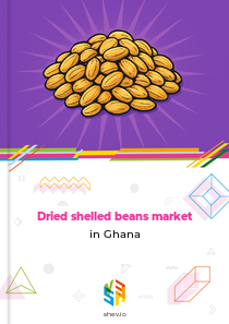 Dried shelled beans market in Ghana