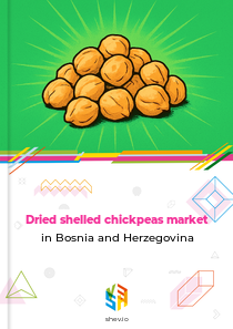 Dried shelled chickpeas market in Bosnia and Herzegovina