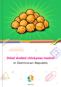 Dried shelled chickpeas market in Dominican Republic