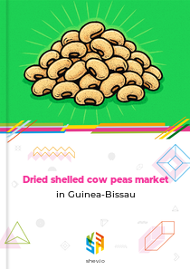 Dried shelled cow peas market in Guinea-Bissau