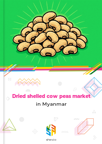 Dried shelled cow peas market in Myanmar
