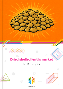 Dried shelled lentils market in Ethiopia