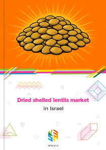 Dried shelled lentils market in Israel