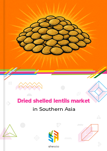 Dried shelled lentils market in Southern Asia
