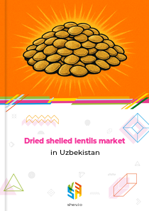 Dried shelled lentils market in Uzbekistan