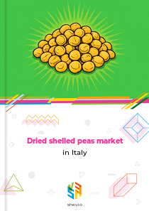 Dried shelled peas market in Italy