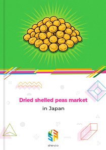 Dried shelled peas market in Japan