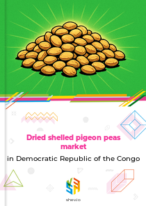 Dried shelled pigeon peas market in Democratic Republic of the Congo