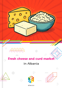 Fresh cheese and curd market in Albania