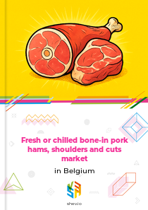 Fresh or chilled bone-in pork hams, shoulders and cuts market in Belgium