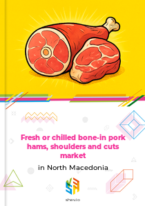 Fresh or chilled bone-in pork hams, shoulders and cuts market in North Macedonia