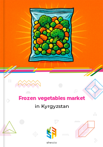 Frozen vegetables market in Kyrgyzstan