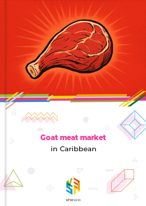 Goat meat market in Caribbean