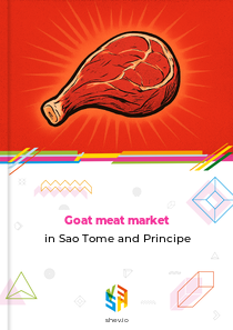 Goat meat market in Sao Tome and Principe