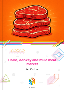 Horse, donkey and mule meat market in Cuba
