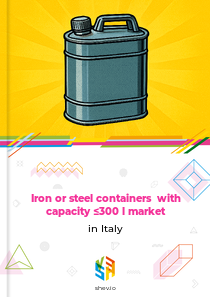 Iron or steel containers  with capacity ≤300 l market in Italy