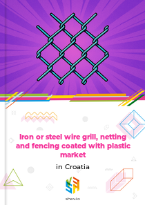 Iron or steel wire grill, netting and fencing coated with plastic market in Croatia