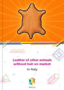 Leather of other animals without hair on market in Italy