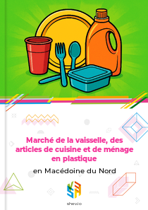 Marché de la vaisselle, des articles de cuisine et de ménage en plastique en Macédoine du Nord