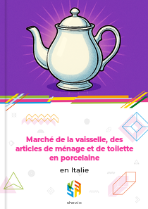Marché de la vaisselle, des articles de ménage et de toilette en porcelaine en Italie