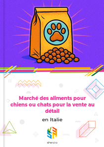 Marché des aliments pour chiens ou chats pour la vente au détail en Italie