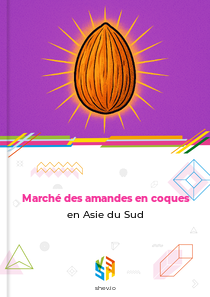 Marché des amandes en coques en Asie du Sud