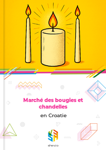 Marché des bougies et chandelles en Croatie