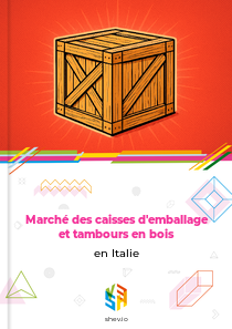 Marché des caisses d'emballage et tambours en bois en Italie