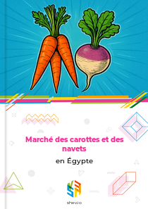 Marché des carottes et des navets en Égypte