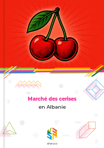 Marché des cerises en Albanie