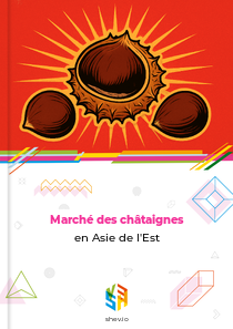 Marché des châtaignes en Asie de l'Est