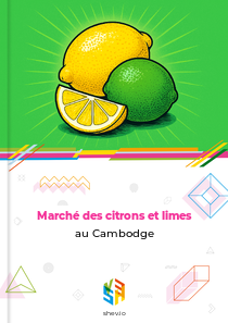 Marché des citrons et limes au Cambodge