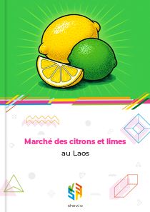 Marché des citrons et limes au Laos
