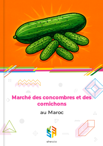 Marché des concombres et des cornichons au Maroc